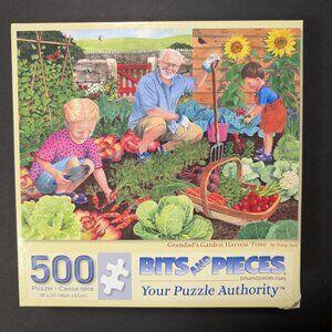 Bits and Pieces "Grandad's Garden Harvest Time" 500-piece Jigsaw Puzzle, Complet
